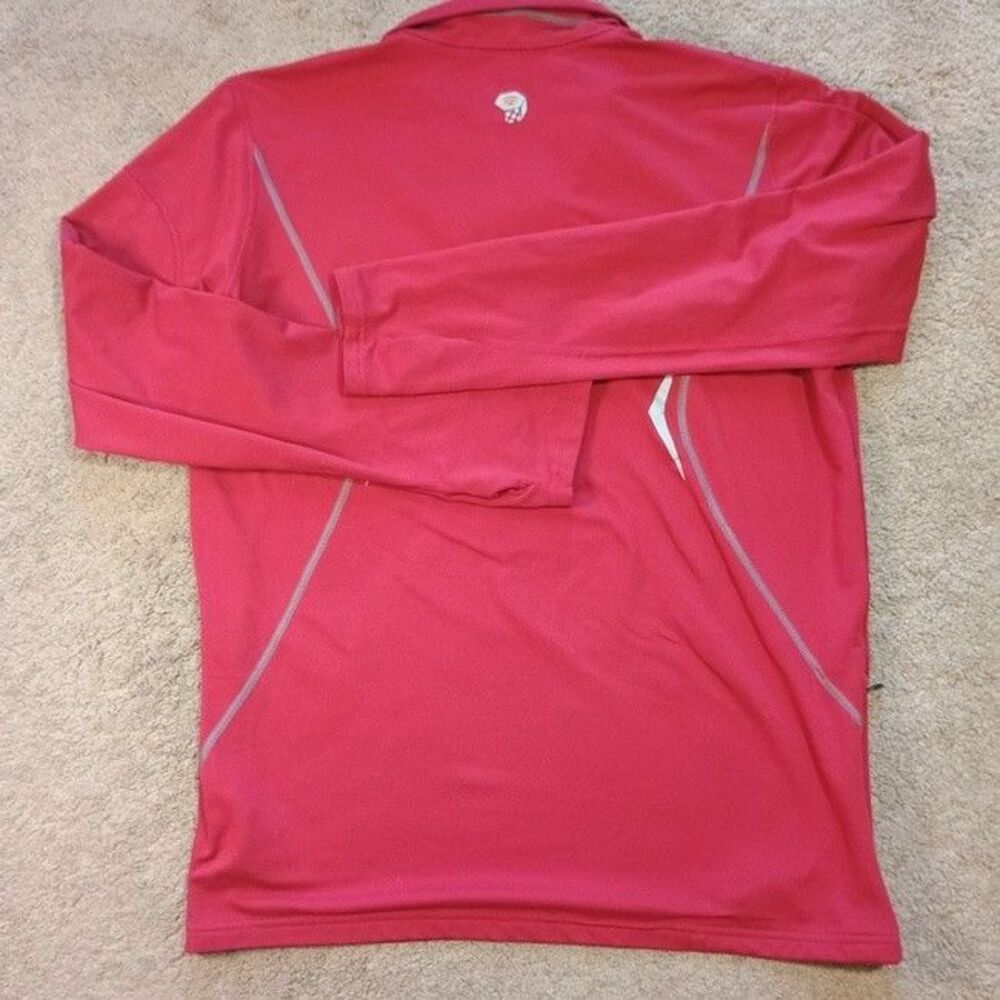 Mountain Hardwear Pullover 1/4 Zip Fleece Mens Medium Red Hiking‎ Camp Gorpcore - Picture 7 of 7